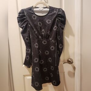 TOPSHOP Star Print Flippy Mini Dress Size 4